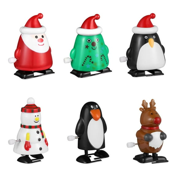 CHOK 6Pcs Christmas Clockwork Toy Funny Wind up Walking Animal Toy Lovely Kids Toys for Christmas Birthday Thanksgiving