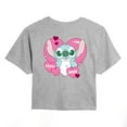 thumbnail image 2 of Disney - Lilo & Stitch - Stitch Heart - Juniors Cropped Graphic T-Shirt, 2 of 4