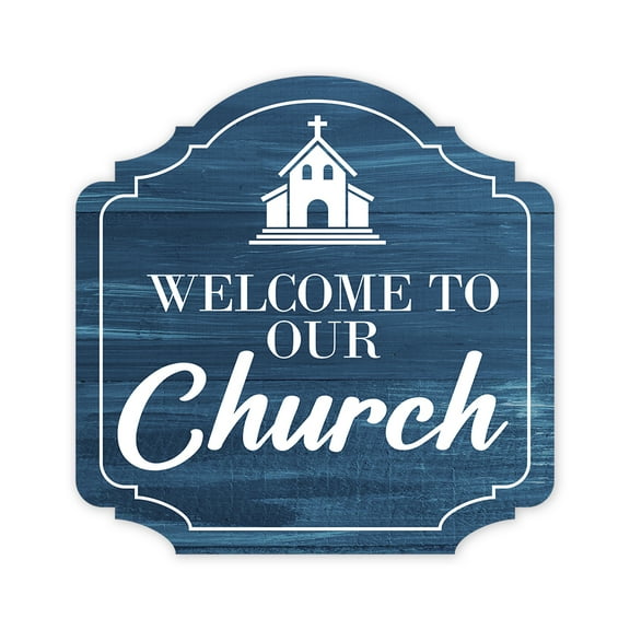 Heritage Plus Welcome to Our Church Wall or Door Sign | Religious Greeting Sign - Medium