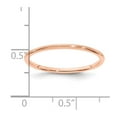 thumbnail image 5 of 14K Rose Gold 1.2mm Half Round Satin Stackable Band Size 5, 5 of 6