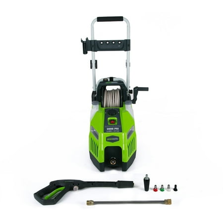 Greenworks 2000-PSI 13 Amp 1.2-GPM Corded Electric Pressure Washer with Hose Reel, GPW2001