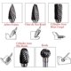 thumbnail image 3 of Tungsten Carbide - Double Cutter Rotary Burr Set For Woodworking Engraving Die Grinder Carving Burr Bit Set 5 PCS 6mm Shank 10mm Head, 3 of 5