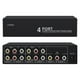 thumbnail image 5 of 4-Way AV Audio Splitter 1 in 4 Out Composite RCA AV Splitter 1X4 Video Audio Splitter Distributor fo, 5 of 5