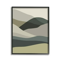 Stupell Industries Abstract Alternating Hills Landscape Painting Black Framed Art Print Wall Art, 11 x 14