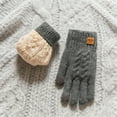 thumbnail image 2 of CYSFASHION Gloves for Women Soft Hot Hands Hand Warmers Thermal Winter Clothing Faux Fur Cotton Mens Mittens Dark Gray, 2 of 7