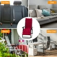 thumbnail image 5 of Eurhowing 19"×48"x3" Thick Rocking Chair Cushion, Double-Sided Recliner Chair Pad with Secure Ties, Foldable Lounge Chaise Cushion for Home, Burgundy, 5 of 9