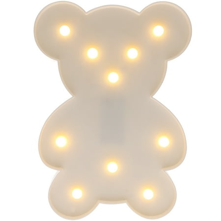 

Bear Modeling Lamp Creative Shaped Party Night Light Bedroom Decorative Cute Lamps for Table Fox White Pvc Toddler