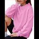 thumbnail image 2 of Sudaderas de Gran Tamaño para Mujer, Jersey de Cuello Alto, Sudaderas con Capucha de Larga, Tops, Conjuntos de Moda de Otoño, Ropa. Rosa XXL, 2 of 8