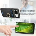 thumbnail image 6 of Case Designed for Google Pixel 7, Classic Business Anti-falling Detachable Magnetic Card Holder Bag Support Car Magnetic Mount with Finger Ring Kicktand Phone Case Cover - Black, 6 of 7