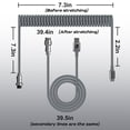 thumbnail image 5 of Coiled Cable for Gaming Custom Keyboard,Double-Sleeved Coiled USB C Cable with Detachable Metal Aviator for Keybaord, 5 of 9