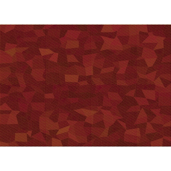 Ahgly Company Tapis d'Intérieur Lavables en Machine à l'Aide de Rectangles de Transition Rouge Canneberge, 4' x 6'