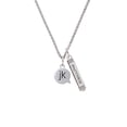 thumbnail image 2 of Delight Jewelry Silvertone Text Chat - jk - Just Kidding - Silvertone Mother Daughter Bar Charm Necklace, 23", 2 of 4