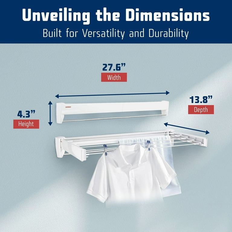 Laundry Drying Rack Leifheit 83100 Telefix 100 Wall Mount