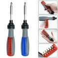 thumbnail image 4 of 15 In 1 Ratchet Screwdriver Set Telescopic Magnetic Hand Repair Tool Ratchet Screwdriver Set for Home Maintenance Outdoor Blue, 4 of 6
