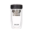 thumbnail image 1 of Inteprter Botella de agua de doble capa, vaso de té con filtro de acero inoxidable montado en el coche, taza para el hogar, viajes, oficina, Teteras Negro, 1 of 6