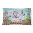 thumbnail image 1 of Carolines Treasures CK1227PW1216 Poodle Coussin Décoratif en Toile de Printemps, 1 of 3