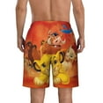 thumbnail image 4 of The Lion King Mens Swim Trunks Quick Dry Board Shorts with Mesh Lining, Hawaii Beach Shorts Swimwear Bathing Suits, 4 of 7