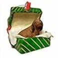 thumbnail image 3 of Conversation Concepts Longhaired Dachshund Gift Box Christmas Ornament Red - Delightful!, 3 of 4