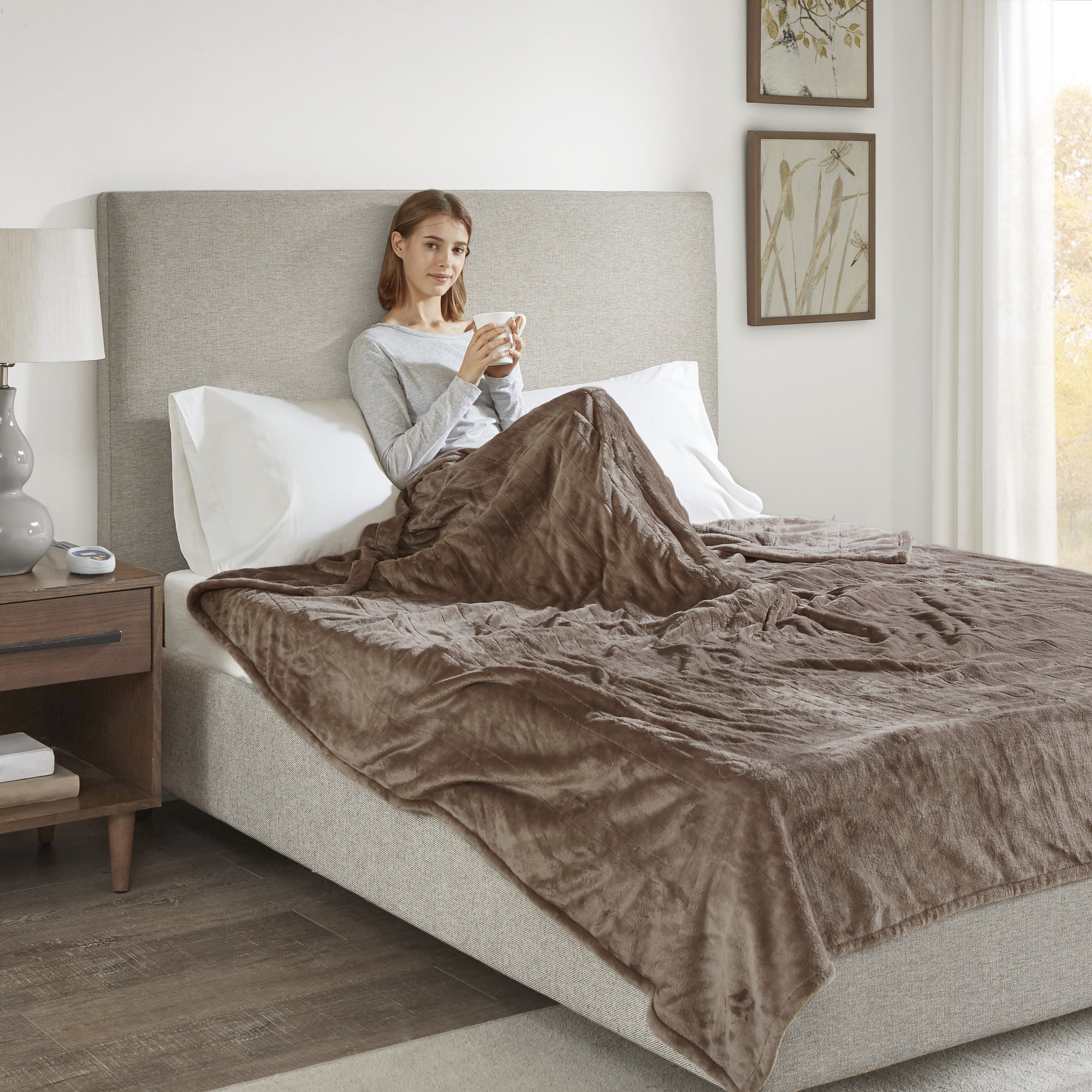 Beautyrest Elect Electric Blanket with Two 20 Heat Level Setting Controllers  Queen Mink - Walmart.com