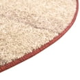 thumbnail image 6 of 8' Beige and Terracotta Red Abstract Round Area Throw Rug, 6 of 6