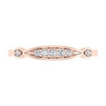 thumbnail image 6 of 1/10 Carat 5 Stone Pave Set Diamond Wedding Ring in 14K Rose Gold (Ring Size 11) (I1-I2 Clarity), 6 of 7