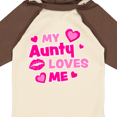 thumbnail image 4 of Inktastic My Aunty Loves Me with Hearts and Kiss Boys or Girls Long Sleeve Baby Bodysuit, 4 of 5