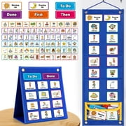 Torlam Visual Schedule for Kids Chore Chart, Morning Bedtime Routine Chart for Toddlers, Responsibility Daily Schedule Board Communication Cards Autism Learning Materials for Home School, 86 Cards