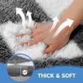 thumbnail image 5 of CozyDesg Large Rugs,4'x6' Soft Fluffy Shag Indoor Floor Carpet for Living Room Bedroom Dining Room Office Home Decor,Dark Gray & White, 5 of 7
