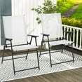 thumbnail image 4 of Gymax 2-Piece Patio Folding Chairs High Back Dining Chair Set w/ Weather-resistant Fabric, 4 of 8