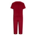 thumbnail image 5 of Lounge Sets for Women 2 Piece Short Sleeve V Neck Tops and Capri Pants Loose Fit Pj Set Loungewear, 5 of 7