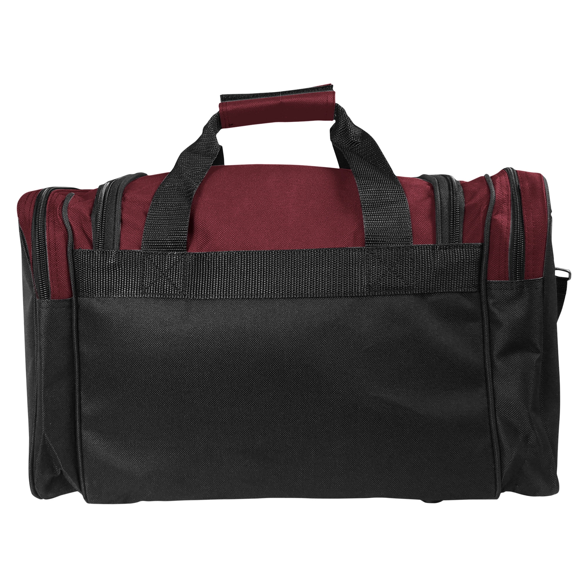 DALIX 17" Duffle Bag Sports Travel Gym Bag with Mesh Pockets in Maroon