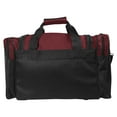 thumbnail image 3 of DALIX 17" Duffle Bag Sports Travel Gym Bag with Mesh Pockets in Maroon, 3 of 4