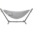 thumbnail image 2 of VibrantEcho Hammocks Double Hammock with 9ft Space-Saving Steel Stand Includes Portable Carrying Case, 450 Pounds Capacity (Light Gray), 2 of 12