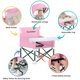 thumbnail image 4 of Asiento elevador portátil para bebés Sunchildor con bandeja y toldo rosa, 4 of 7