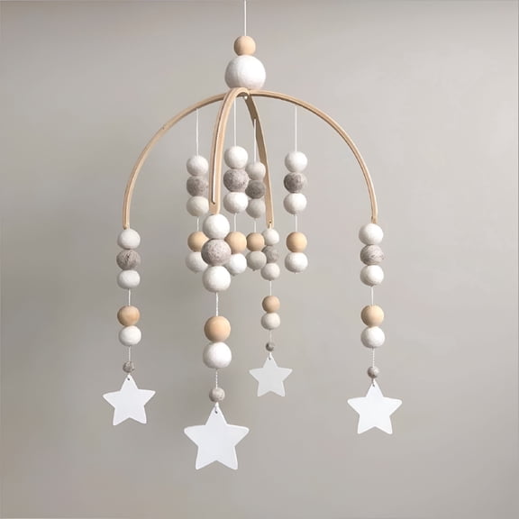 XIBUFE 2026 New Baby Crib Mobile Nordic Style Wooden Wind Chime Nursery Decoration for Nurseries, Baby Rooms, Cribs, Bedrooms, Infant Spaces