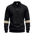 thumbnail image 5 of Men's Polo Shirts Long Sleeve Autumn Color Blocking Lapel Polo Shirt, 5 of 8