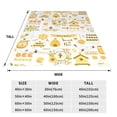 thumbnail image 3 of Honeii Farm Bee Cute Honey Print Fleece Blanket - Throw Blanket for Bed, Sofa, Couch, Camping, and Travel , Microplush Ultra Soft Warm Blanket-80"x60", 3 of 7