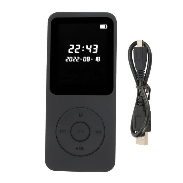 Reproductor MP3 MP4 Bluetooth 5.0 Pantalla LCD digital ultradelgada de 1,77 pulgadas Altavoces HD incorporados Reproductor de música HiFi portátil sin tarjeta de memoria