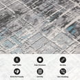 thumbnail image 6 of World Rug Gallery Distressed Abstract Stain Resistant Soft Area Rug - Blue 2'x7', 6 of 8