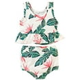thumbnail image 1 of Girls Two Piece Bikini Swimsuits Animal Painted Ruffle Swimwear Bathing Cute Suit Set, 1 of 2