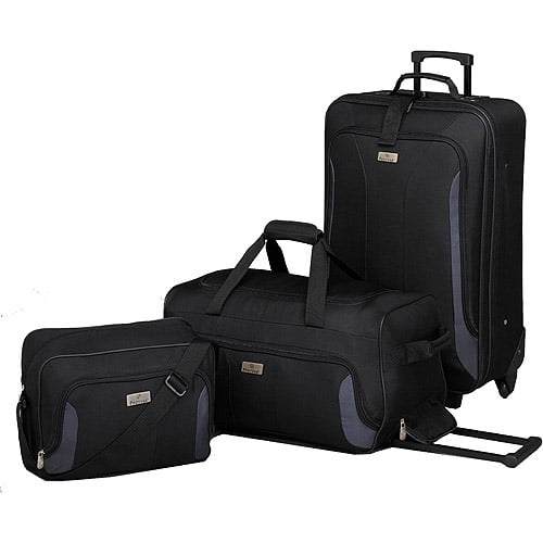 Protege Protege 3Piece Luggage Set, Black