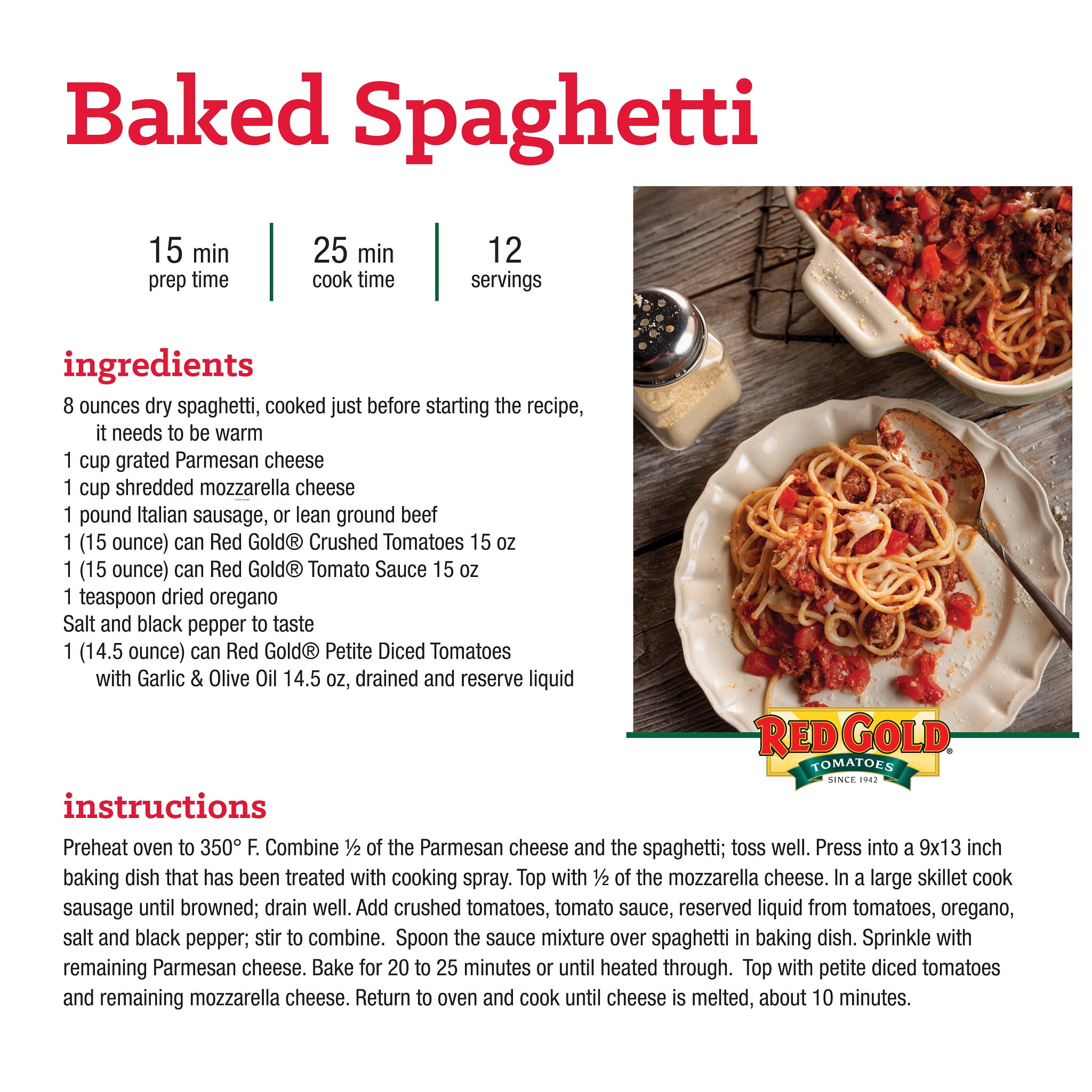 Red Gold Tomato Sauce, 15 oz Can