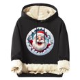 thumbnail image 2 of Sudadera con capucha para hombre, informal, a la moda, con estampado navideño, de manga larga y bolsillo, de poliéster, 2 of 4