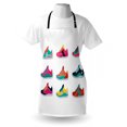 thumbnail image 4 of Running Apron, Arrangement of Gym Shoes Sneakers Trainers Set Footwear Colorful Pattern Shoelaces, Unisex Kitchen Bib with Adjustable Neck for Cooking Gardening, Adult Size, Multicolor, by Ambesonne, 4 of 4