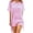 Purple, variant on Women Swimsuit Cover Up Shirt Tassel Balls Trim Loose Fit Beach Bathing Suit for Swimwear Bikini Dress(Purple.)