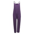 thumbnail image 4 of TRUBKH Denim Jumpsuit for Women,overalls for Women,jumpers for Women,skinny Jeans for Women,,sleeveless Jumpsuits V Neck Spaghetti Strap Overalls Long Pants Romper with Two Pockets Purple 1 2XL, 4 of 5