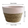 thumbnail image 2 of Storage Basket Plant Pot 10 Inch  Natural Design Hand-woven Indoor Outdoor Decorate Handmade Flowerpot Containers, 2 of 13