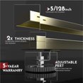 thumbnail image 3 of WEBANG 24 Inch Linear Shower Drain Rectangular Floor Drain with Accessories Reversible 2-in-1 Cover Tile Insert Grate Removable SUS304 Stainless Steel CUPC Certified Brushed Gold, 3 of 5