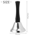 thumbnail image 4 of 24 Pieces Hand Silver Steel Service Handbells Black Wooden Handle Diatonic Metal Musical Percussion, 4 of 5