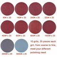 thumbnail image 2 of 2 Inch Sandpaper Flocking Sandpaper Set Sanding Polishing Paper Pad 200pcs Abrasive Sandpaper Set + Longzimi Sponge Pad Sand Table, 2 of 5